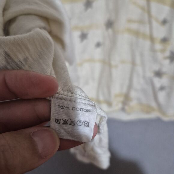 Magnolia Pearl Women's Big Boys Surfboards Cream Destressed Cotton Tee One Size - Picture 4 of 7